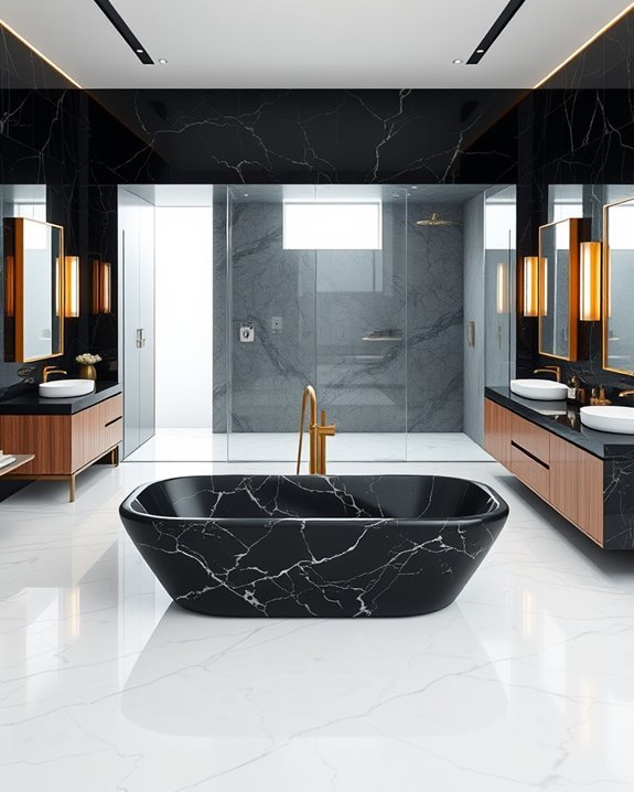 elegant black marble design