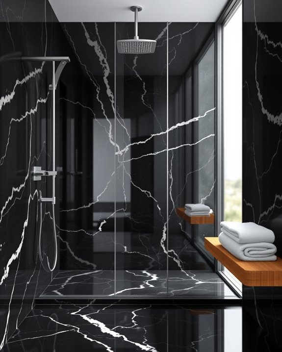 elegant black marble enclosures