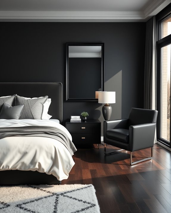 elegant black mirror decor