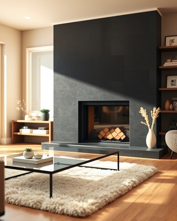 elegant black slate surround