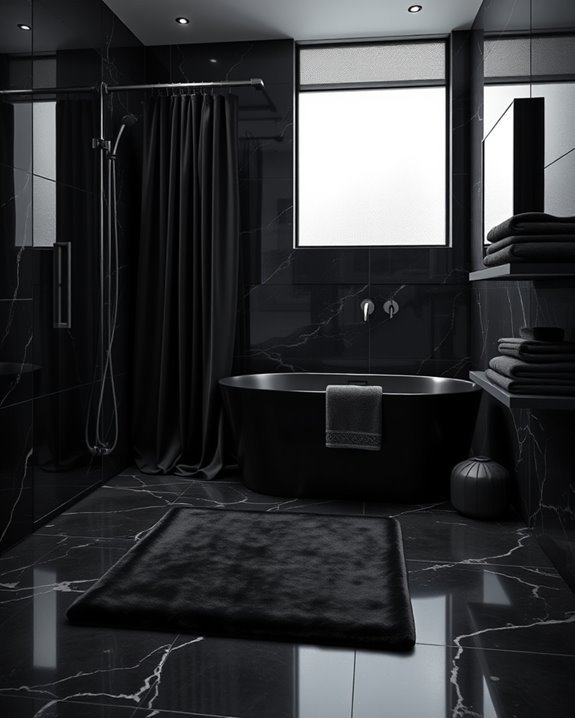 elegant black textile accents