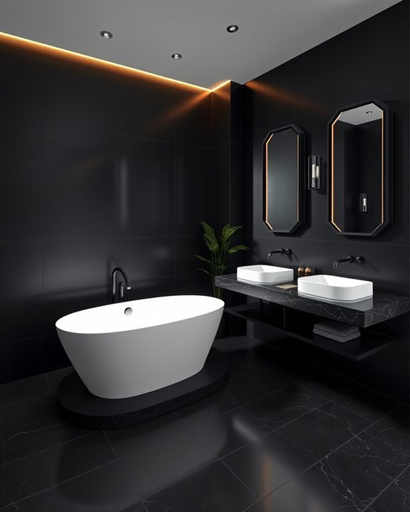 elegant black tile sophistication