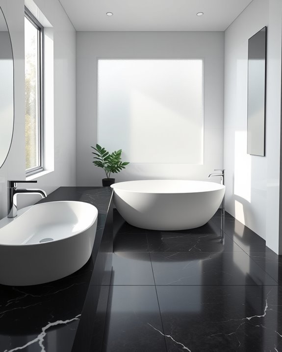 elegant black white contrast