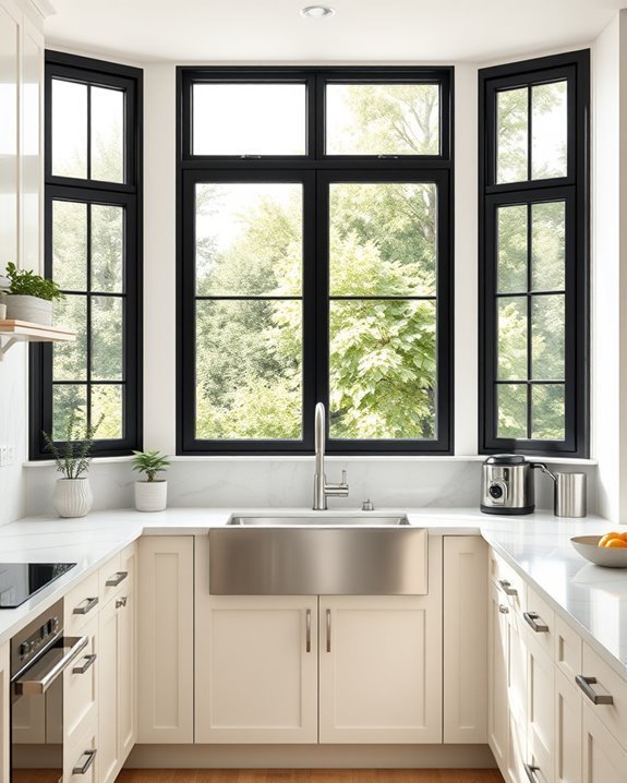 elegant black window frames