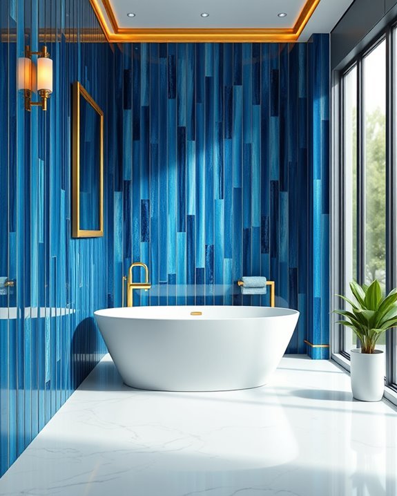elegant blue and gold