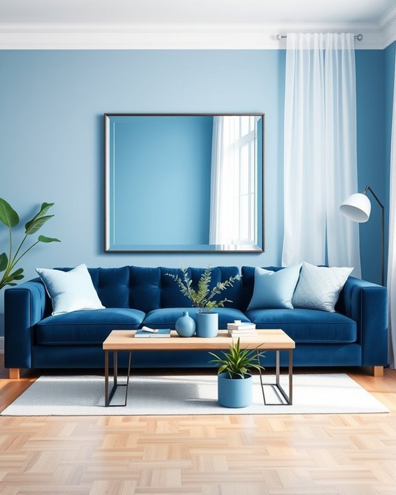 elegant blue tinted reflections