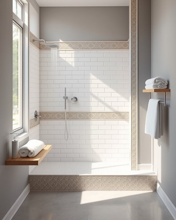 elegant border tile accents