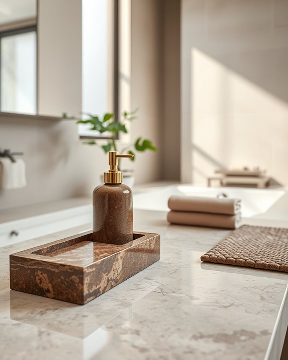 elegant brown granite accessories