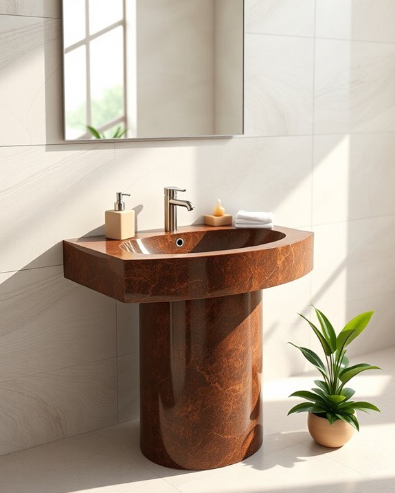 elegant brown granite sinks
