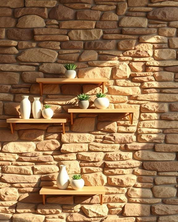 elegant brown stone accent