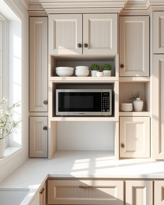 elegant built in microwave design
