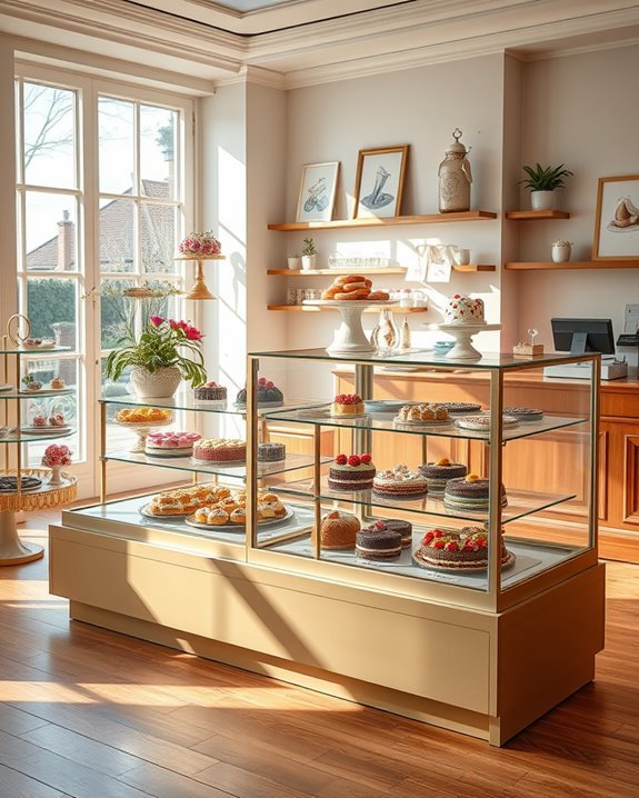 elegant cake display cases