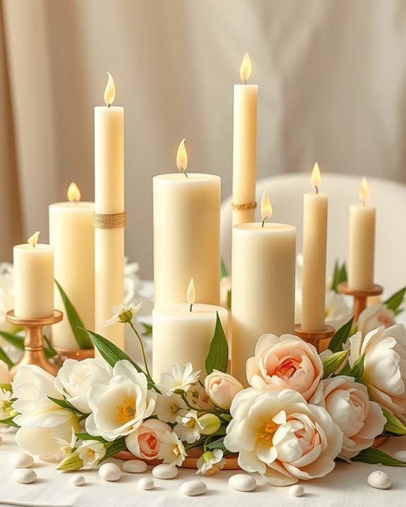elegant candle displays enhance ambiance