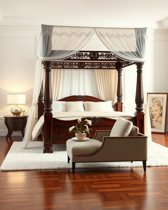 elegant canopy bedroom retreat