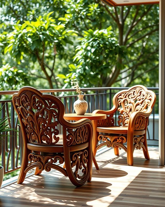elegant carved wooden furniture