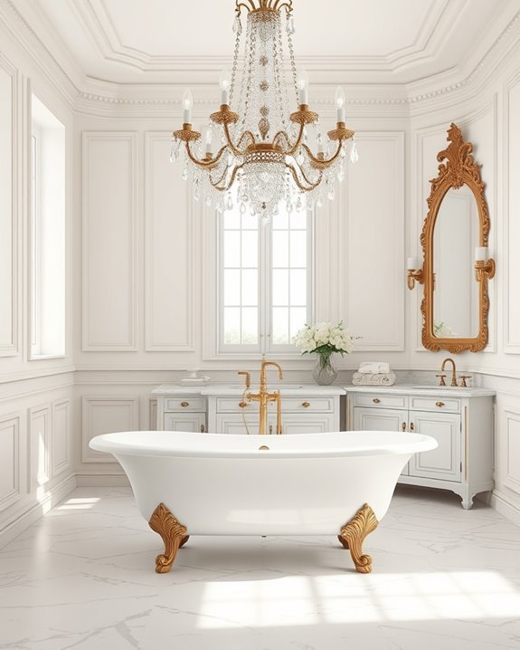 elegant chandelier bathroom centerpiece
