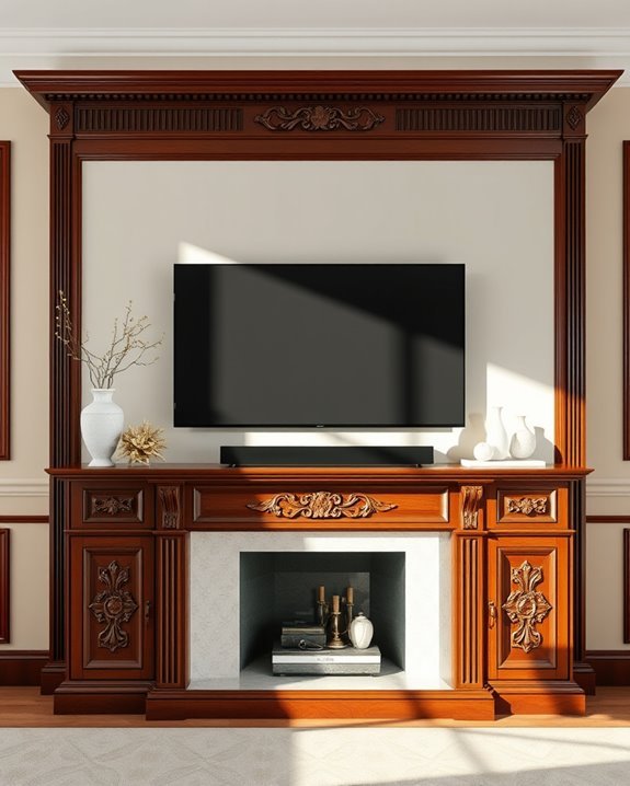 elegant classic mantelpiece design