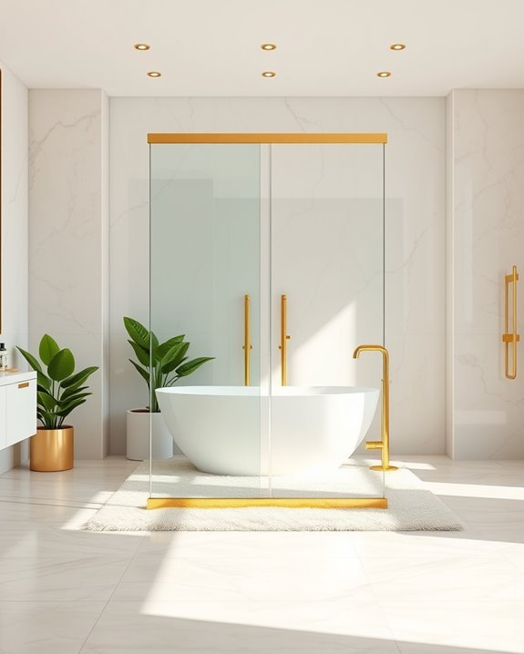 elegant clear glass doors