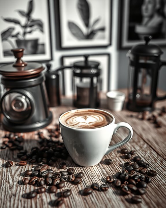 elegant coffee artistry showcased