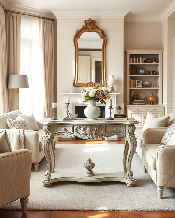 elegant console table decor