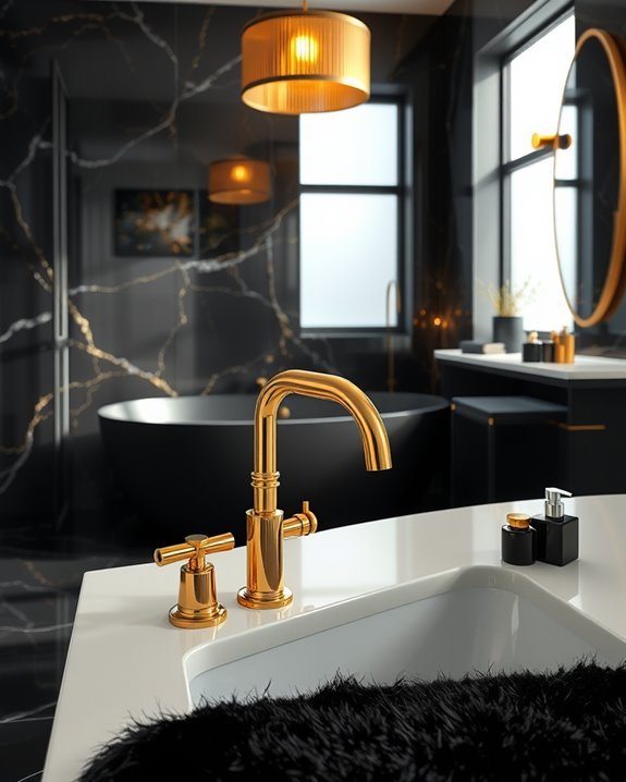 elegant contemporary gold faucets