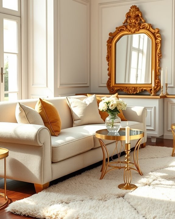 elegant cream and gold