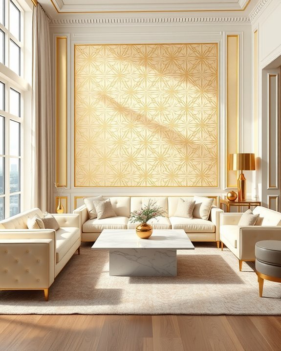 elegant cream and gold