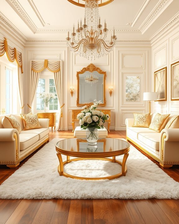 elegant cream and gold