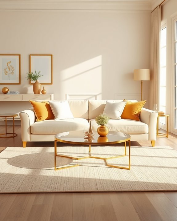 elegant cream and gold