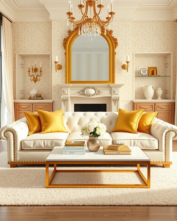 elegant cream and gold