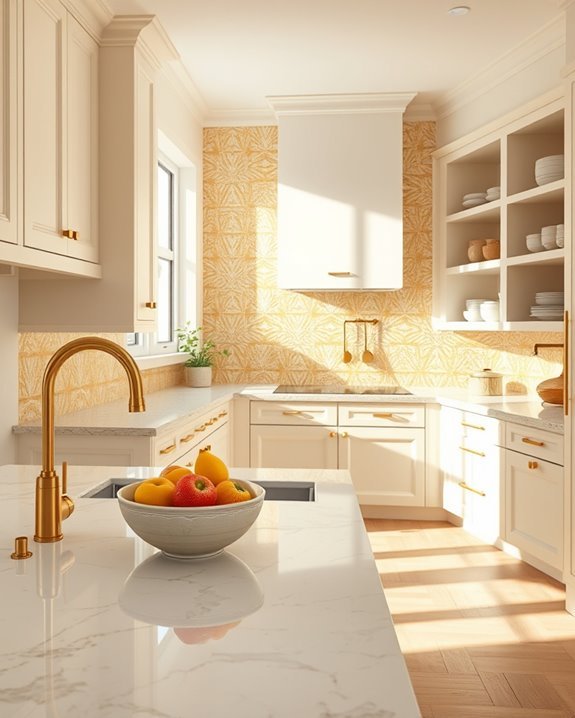 elegant cream and gold
