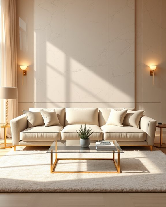 elegant cream and marble