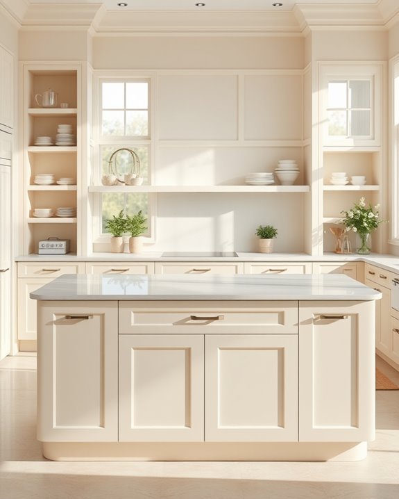elegant cream kitchen island