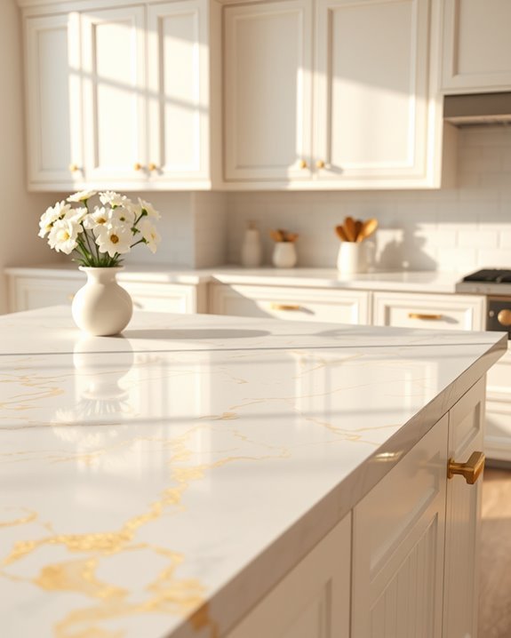 elegant cream marble countertops