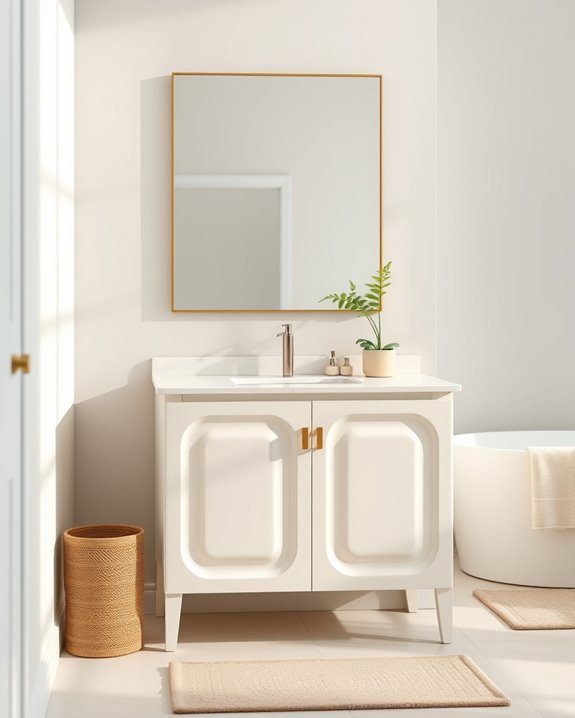 elegant creamy off white cabinets