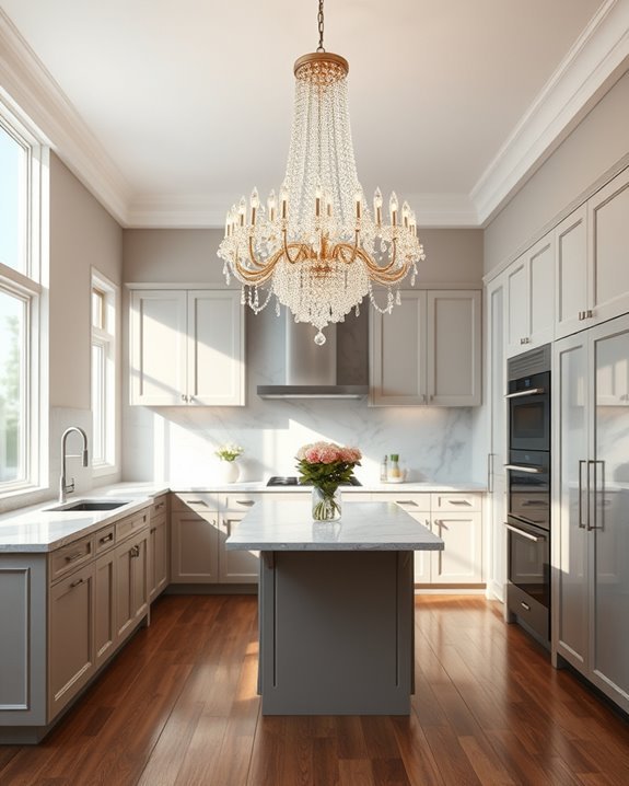 elegant crystal chandelier decor