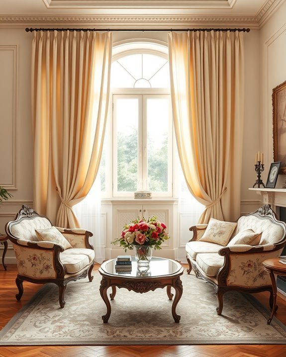 elegant curtains enhance decor