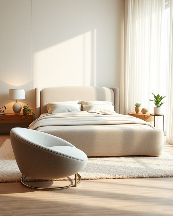 elegant curved bed frames