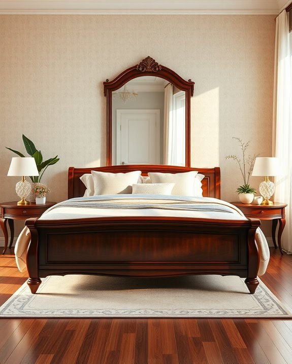 elegant curved design beds