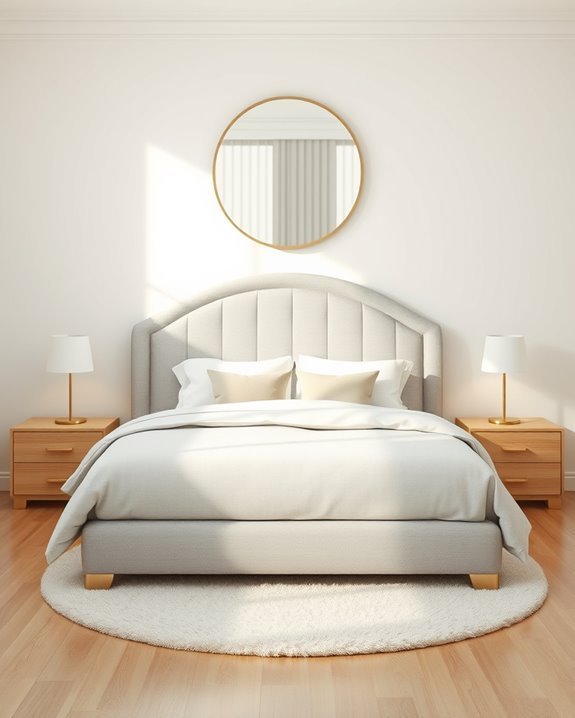 elegant curved headboards enhance comfort