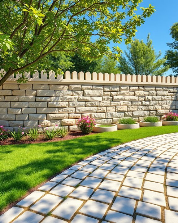elegant curved stone facades