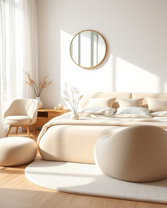 elegant curved upholstery design