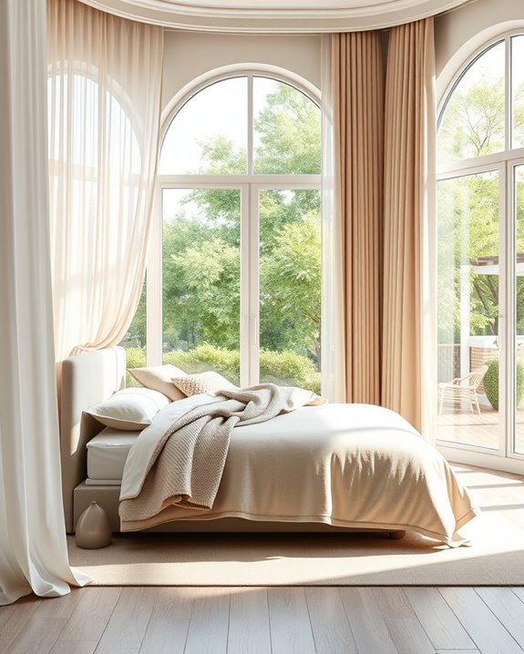 elegant curved window treatments