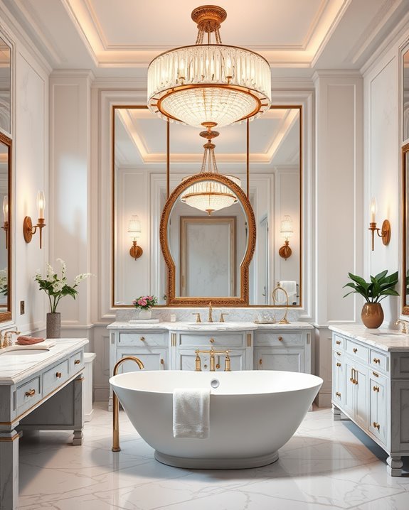 elegant custom bathroom lighting
