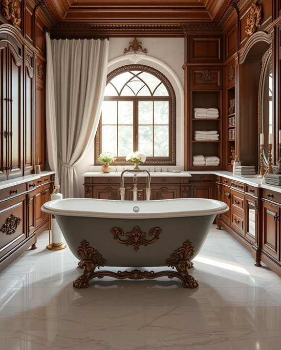 elegant custom bathroom storage
