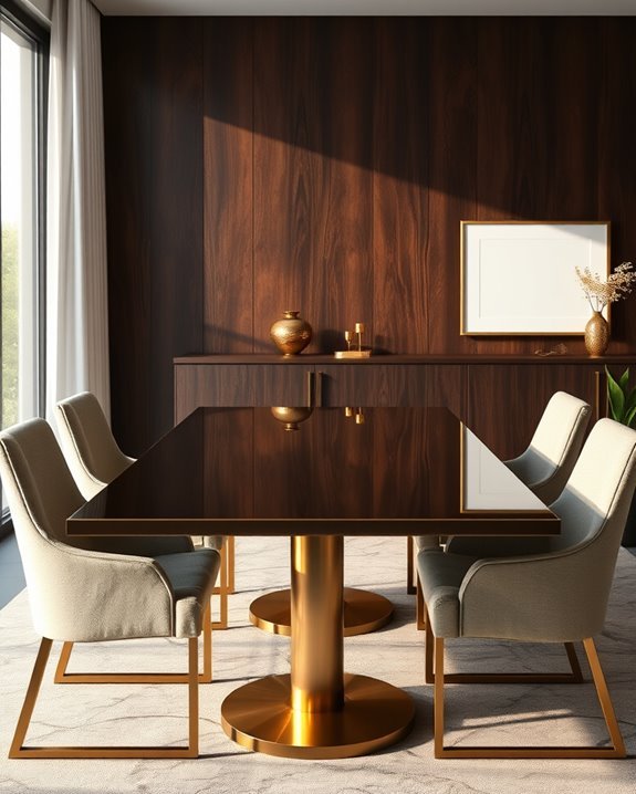 elegant dark brown brass