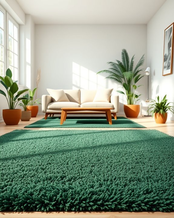 elegant dark green rugs