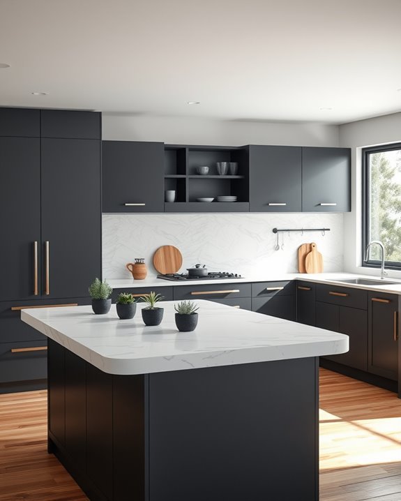 elegant dark grey hardware