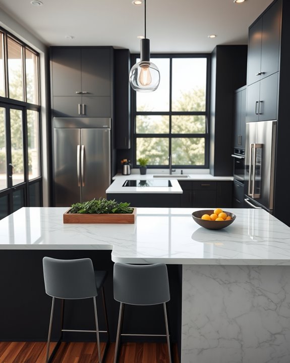 elegant dark grey kitchens