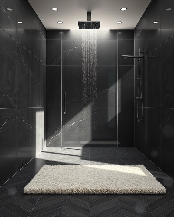 elegant dark grey showers